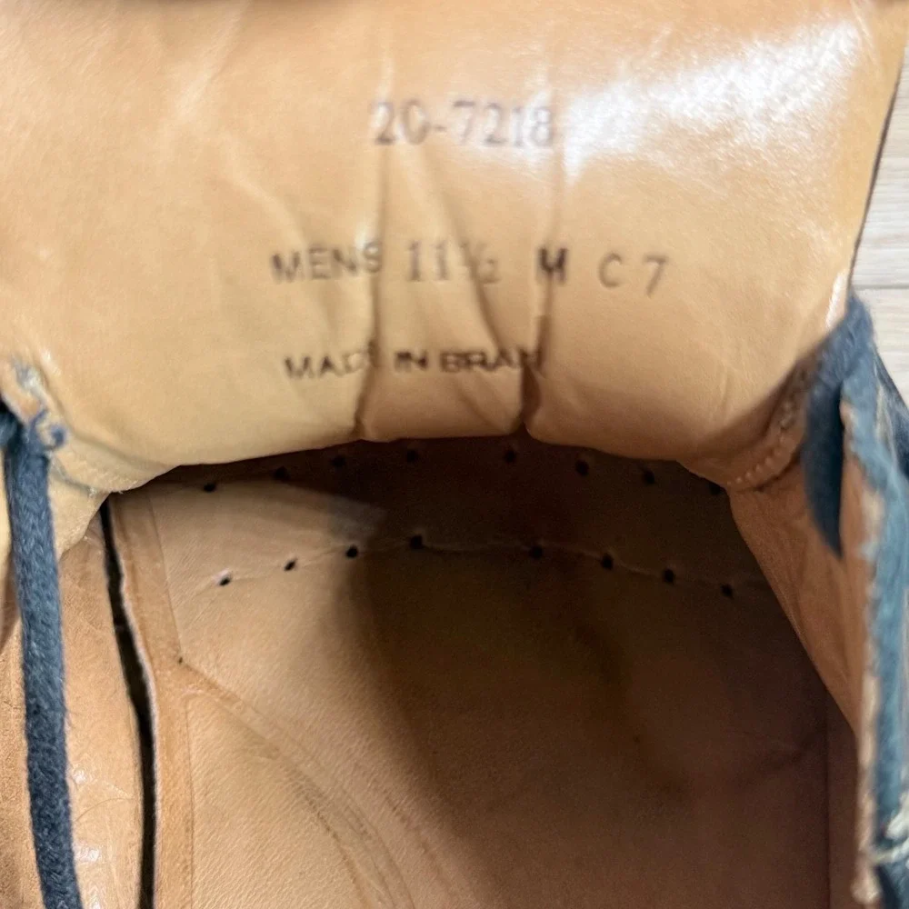 Johnston & Murphy Oxford 11.5 Black‎ Leather Square Toe Lace Up Contrast Stitch